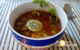 Суп с цветной капустой и морепродуктами