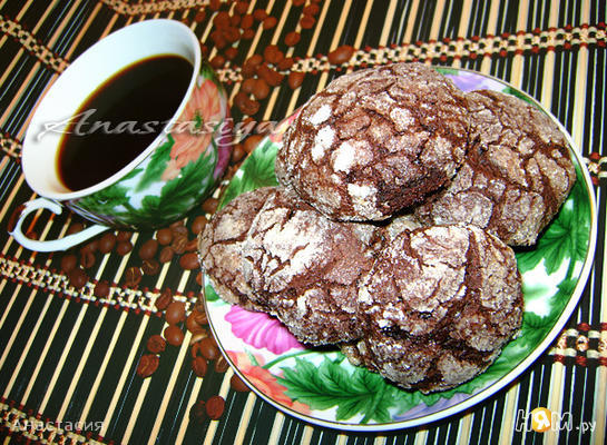Рецепт Очень шоколадное печенье «с трещинками»