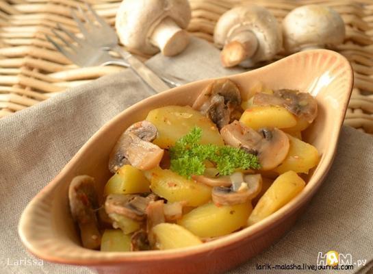 Картофель с грибами в рукаве