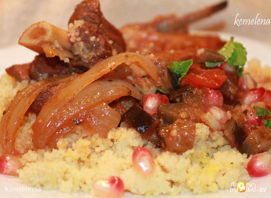 Рецепт Бараньи ребрышки с кускусом в тунисском стиле