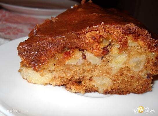 Рецепт Нежный яблочный пирог с коричной пропиткой