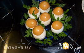 фаршированные яйца "Грибочки"