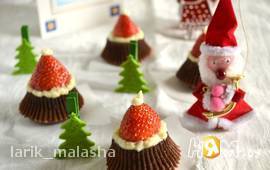 Шоколадное пирожное "Дед Мороз"