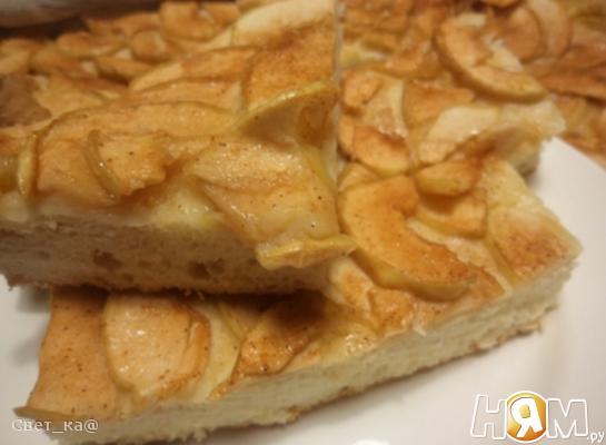 Рецепт Открытый яблочный пирог
