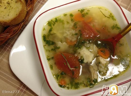 Рыбный суп острый с томатами