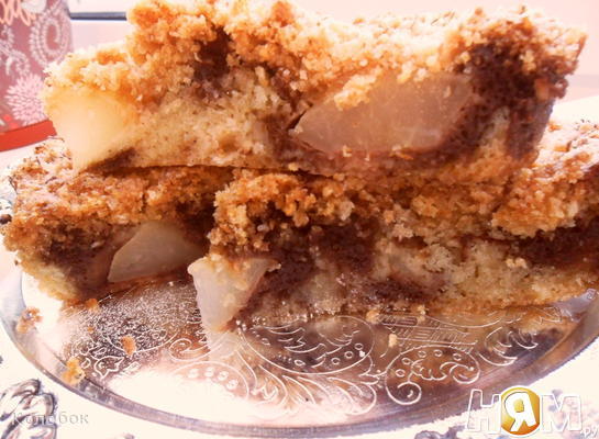 Рецепт Мраморный пирог с фруктово-кокосовым вкусом