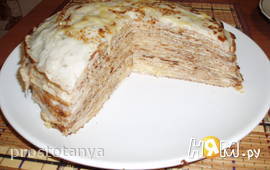 Блинный пирог с сыром