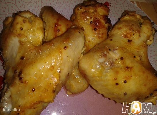 Рецепт Курица запеченная в горчичном соусе