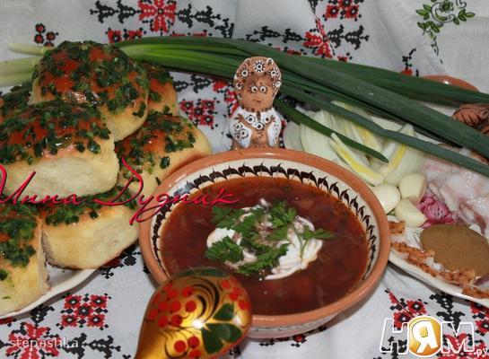 Рецепт Украинские пампушки с чесноком