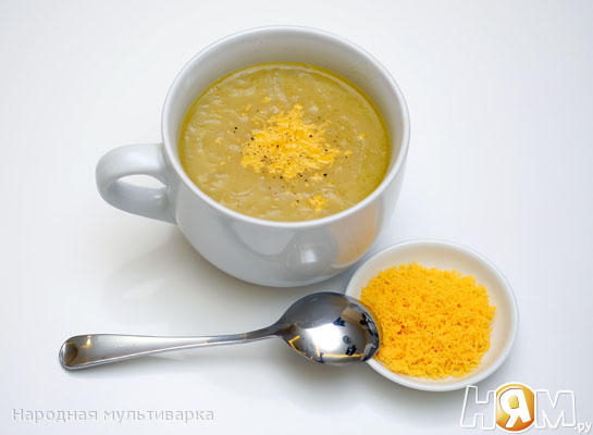 Рецепт Французский луковый суп с коньяком в мультиварке