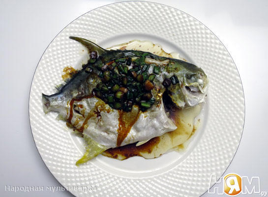 Рецепт Рыба на пару по-китайски в мультиварке