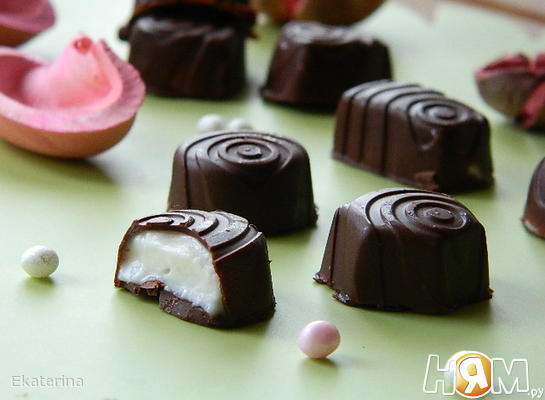 Шоколадные конфеты с творожным сыром