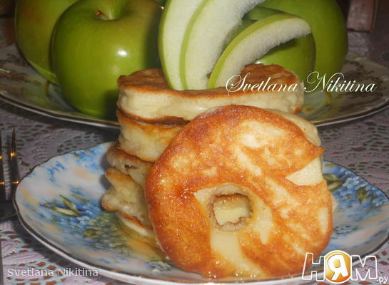 Рецепт Яблочные круги с медом