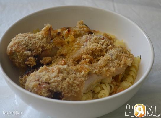 Рецепт Куриная голень в панировочных сухарях
