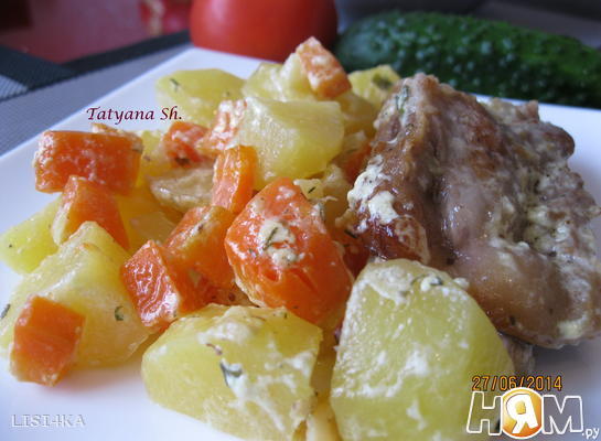 Картошка с ребрышками в горшочке - рецепт с фото на natali-fashion.ru