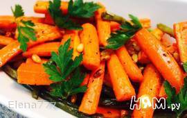 Гарнир из моркови и стручковой фасоли