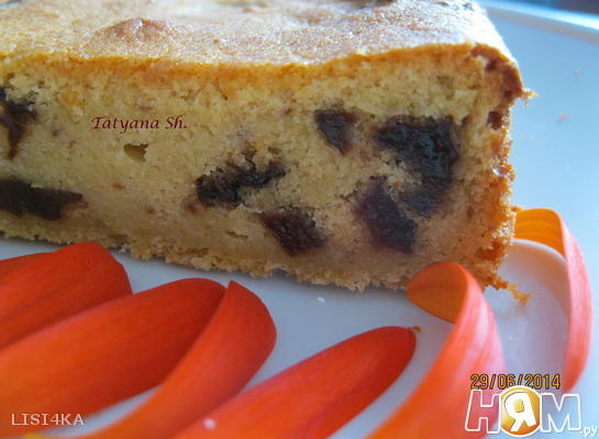 Рецепт Творожный пирог с черносливом и цитрусовыми