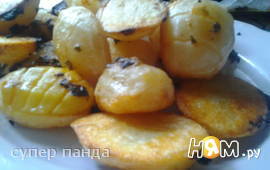 Запеченный картофель с базиликом и мятой