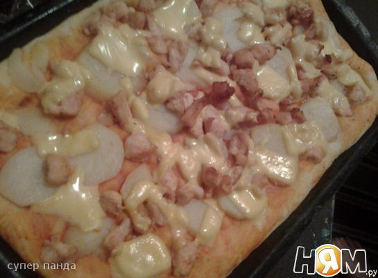 Рецепт Пицца с куриным филе и картофелем