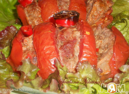 Рецепт Запеченные помидоры с мясом