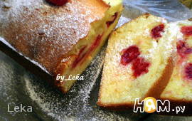 Лигурийский лимонный пирог с малиной