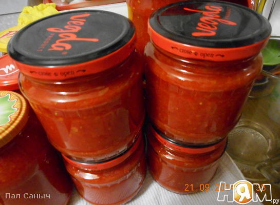 Рецепт Заправка красная из перца и томатов