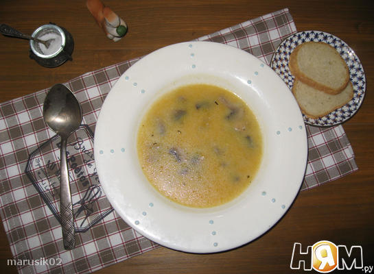 Рецепт Тыквенный крем-суп с шампиньонами
