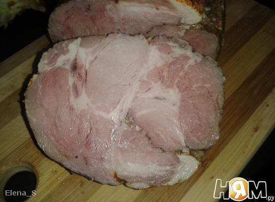 Рецепт Домашняя ветчина из свиной шеи или "мясной орех"