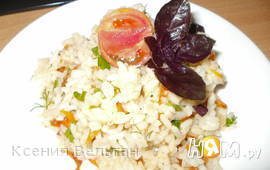 Рис с овощами и зеленью