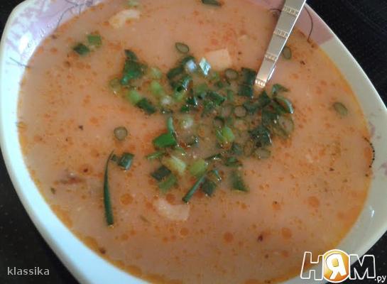Рецепт Гороховый суп с колбасным сыром