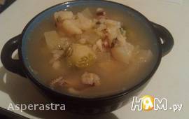 Густой рыбный суп с капустой