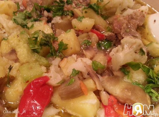 Рецепт Рагу с курицей и овощами