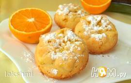 Апельсиновые кексы с кокосовой стружкой