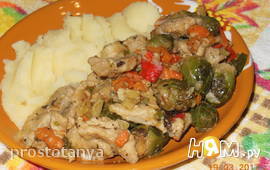 Мясо " Гирос" с овощами