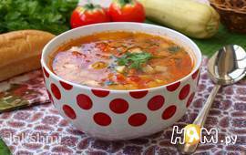 Суп с кабачками и помидорами