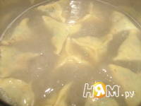 Приготовление рыбного супа с креветочными пельменями: шаг 9