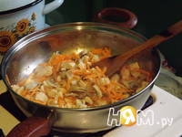 Приготовление риса с куриным филе и овощами: шаг 4
