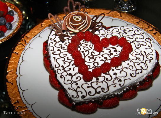 Торт из суфле  "Валентинка"