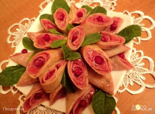 Рецепт Блинчики с ягодным суфле