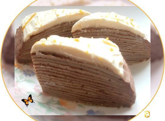 Рецепт Блинный тортик с пудинговым кремом