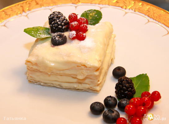  Десерт Мильфей  с кремом из маскарпоне