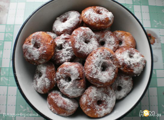 Рецепт Пончики с сахарной пудрой