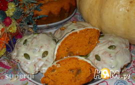 Тыквенные кексы "Солнышко"  с изюмом и апельсином