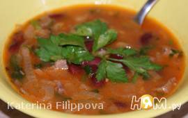 Острый томатный суп с фасолью для Гуффи