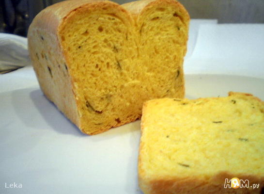 Тыквенный хлеб с зеленым луком