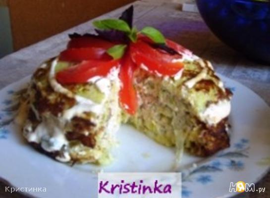 Рецепт Овощной торт из кабачка