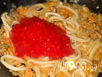 Приготовление спагетти с морепродуктами: шаг 14