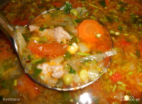 Суп овощной по - испански