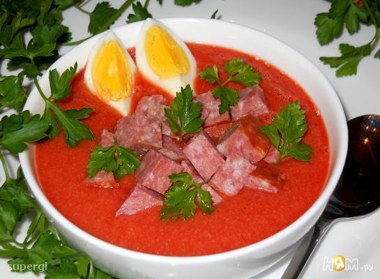Рецепт Холодный томатный суп-пюре "Сальморехо"
