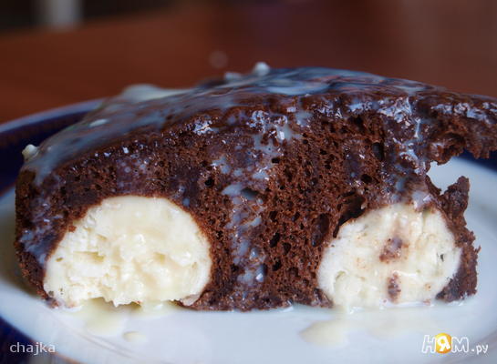 Шоколадный пирог с шариками